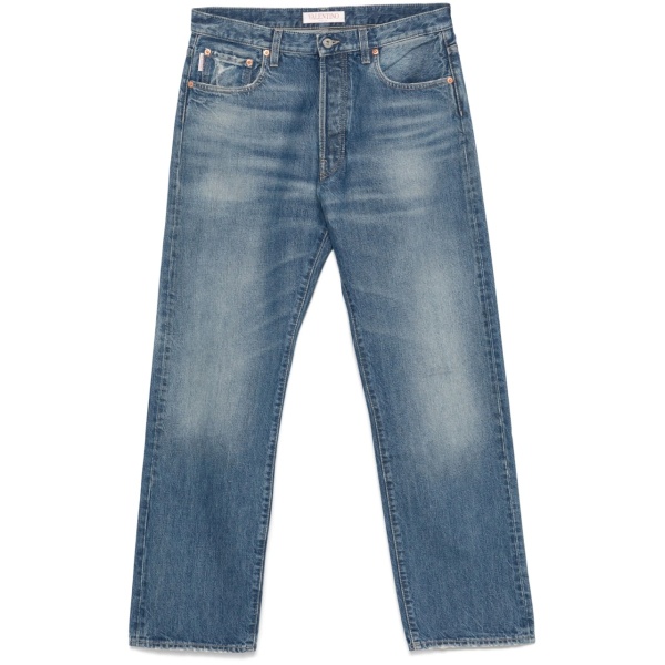 logo-plaque straight-leg jeans
