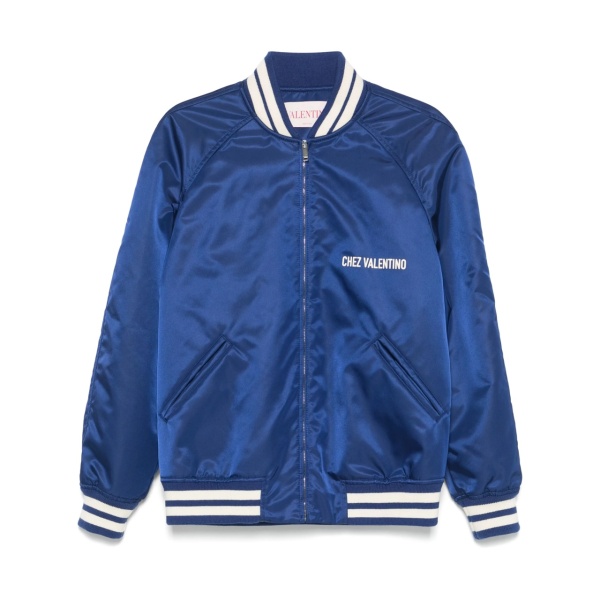 logo-print bomber jacket