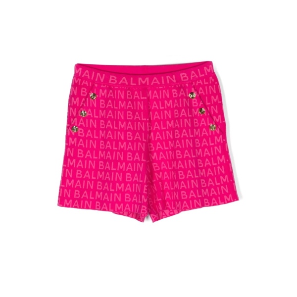 logo-print button-detail shorts