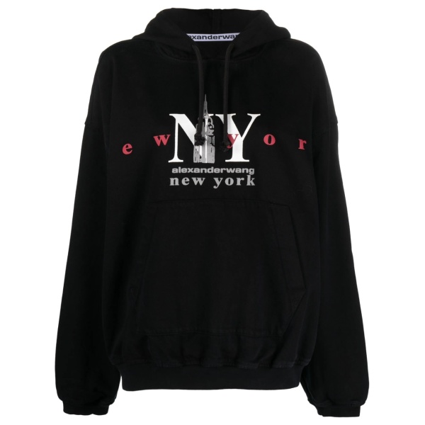 logo-print cotton-blend hoodie