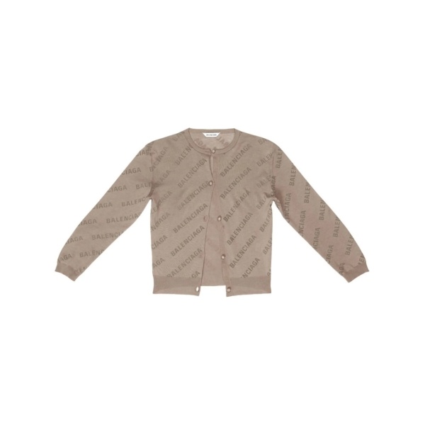 logo-print cotton cardigan