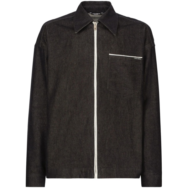 logo-print cotton jacket