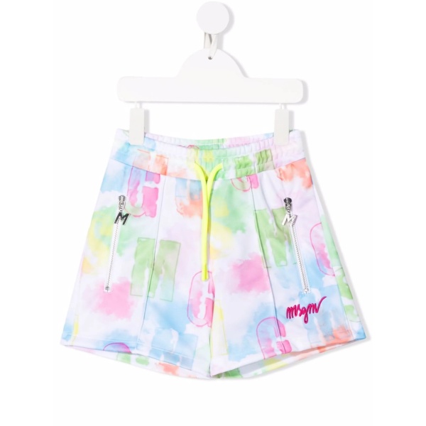 logo-print drawstring-waist track shorts