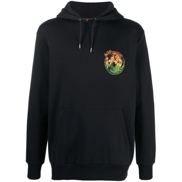 logo-print long-sleeved hoodie