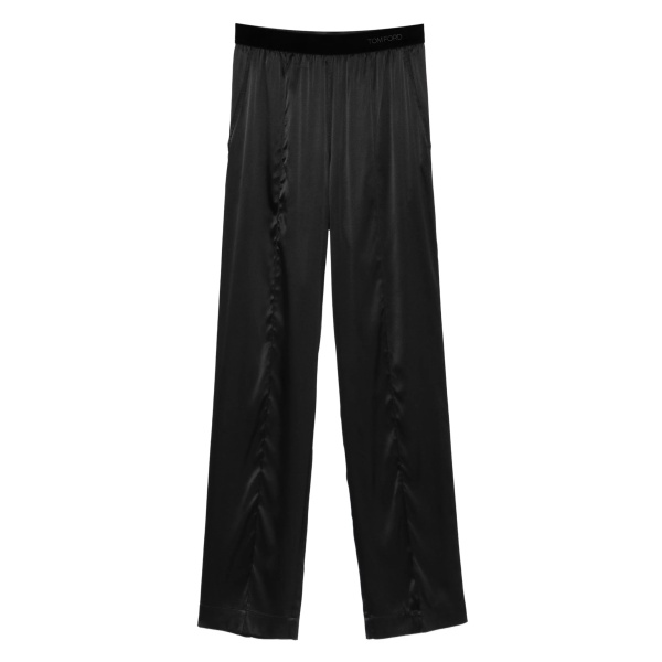 logo silk pajama trousers