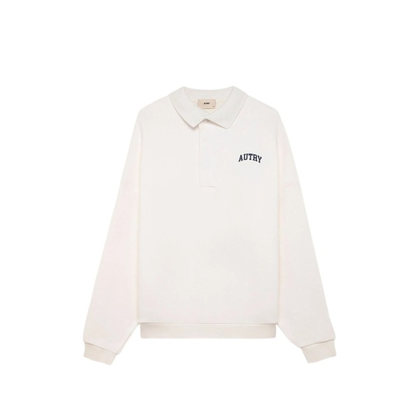 long-sleeve logo-detail polo shirt