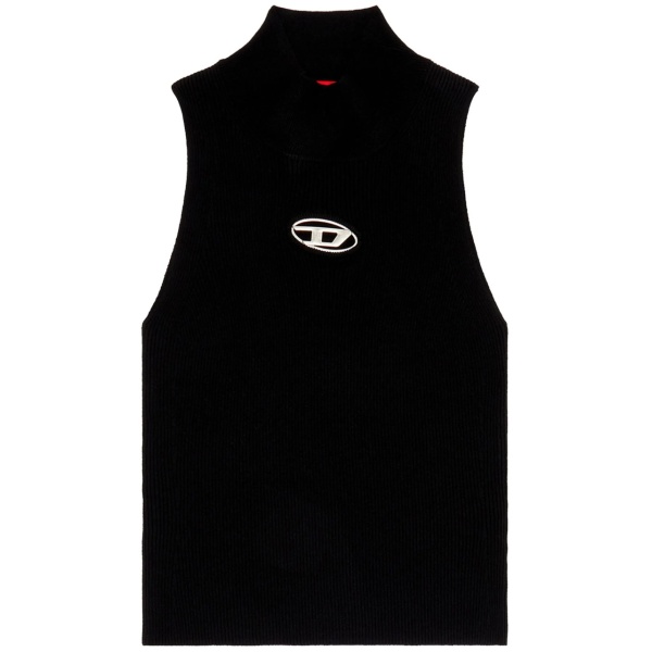 M-Onervax logo-plaque mock-neck top