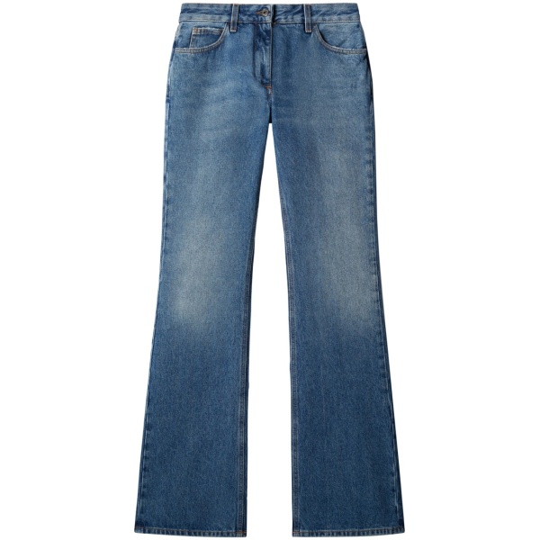 mid-rise flared jeans