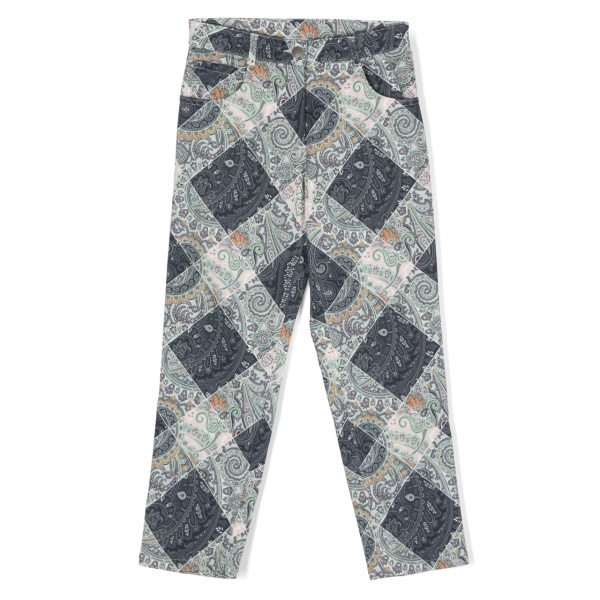 mix-print trousers
