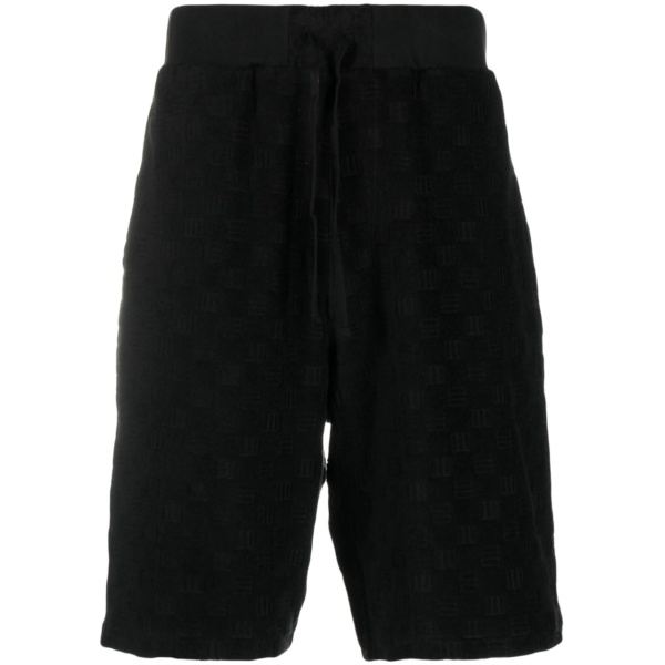 monogram towelling-finish track shorts
