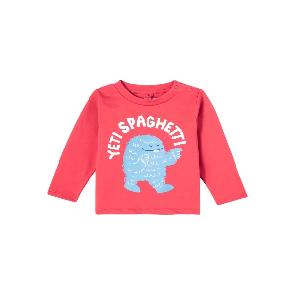 monster-print long-sleeve T-shirt