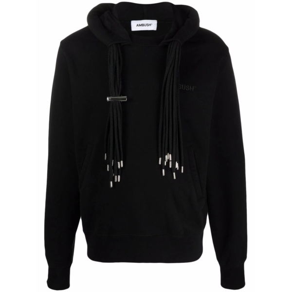 multi-cord long-sleeve hoodie