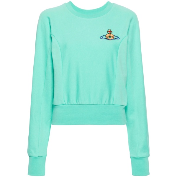 Orb-embroidered cotton sweatshirt