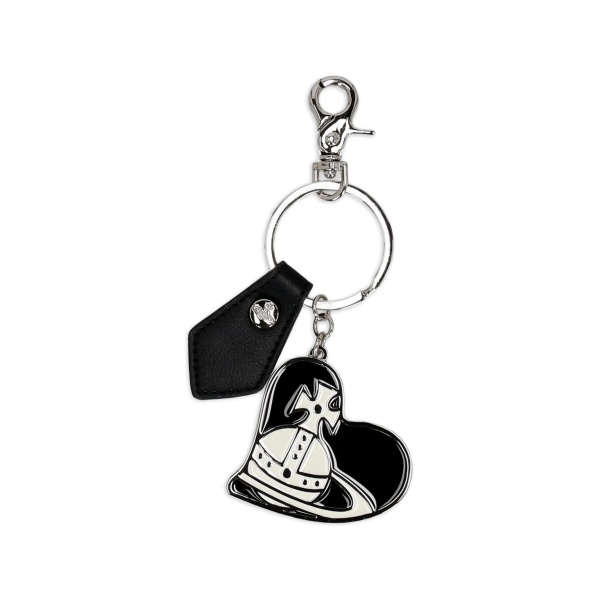 Orb heart-charm keyring