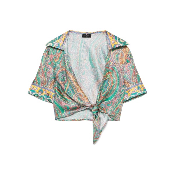 paisley-print beach cover up