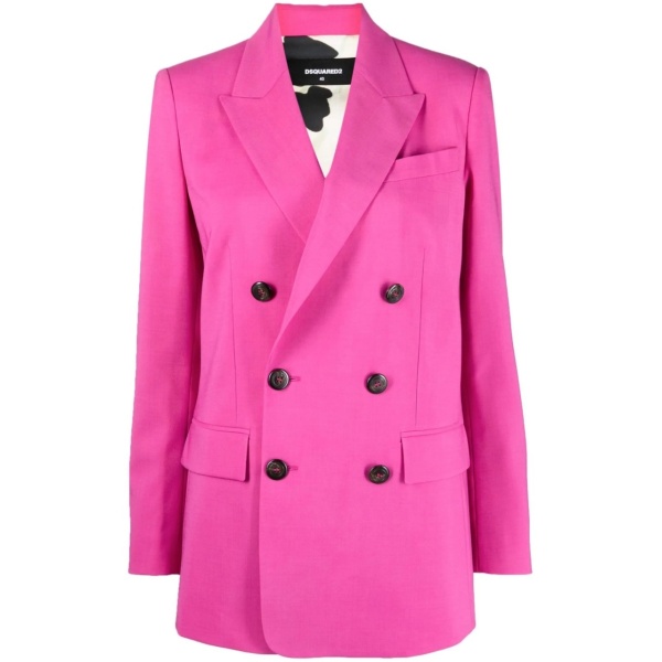 peak-lapel double-breasted blazer