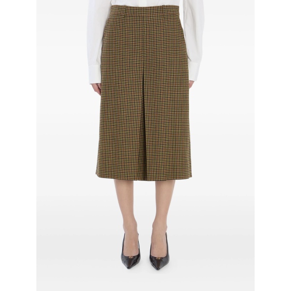 plaid-pattern cropped trousers