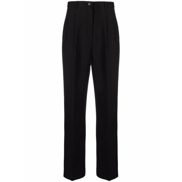 pleat-detail four-pocket tailored trousers