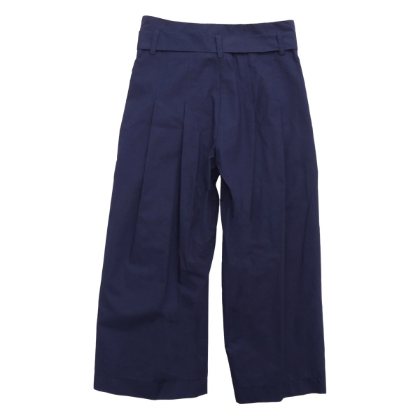 pleated belted casual trousers