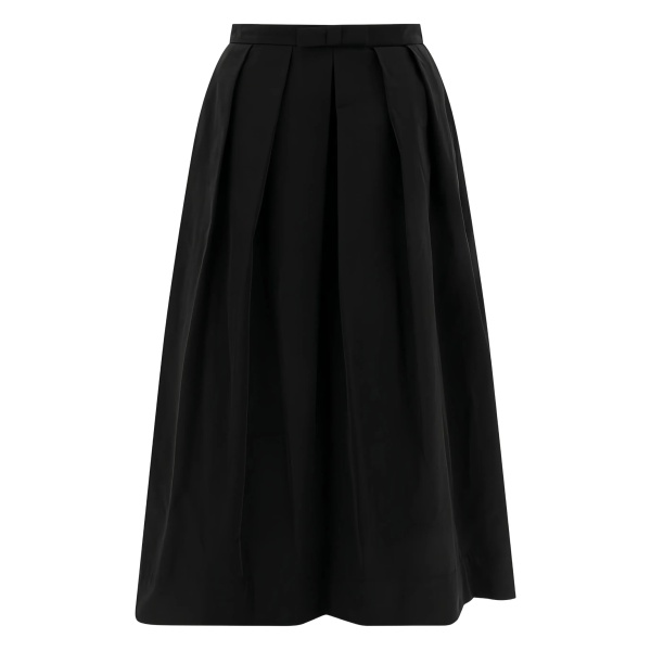 pleated midi skirt