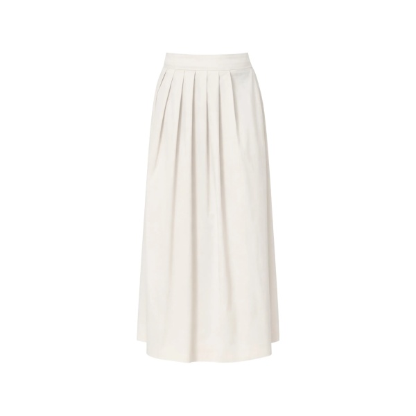 pleated midi skirt
