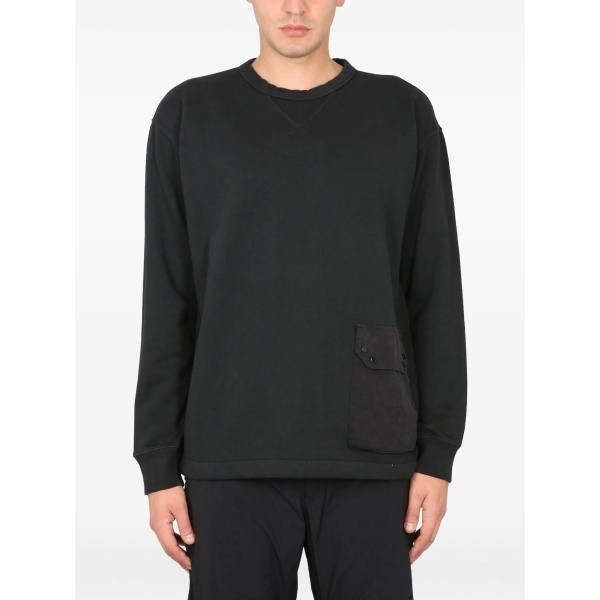 pocket-detail crew-neck sweatshirt