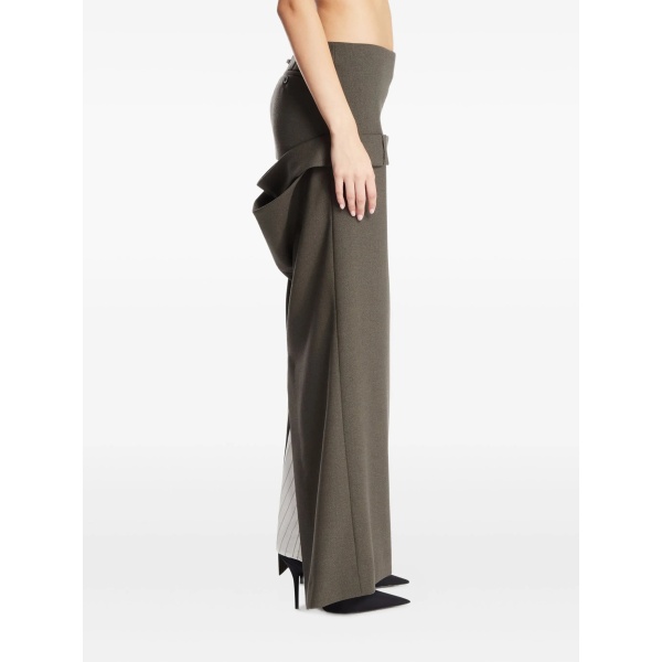 pocket-detail long skirt