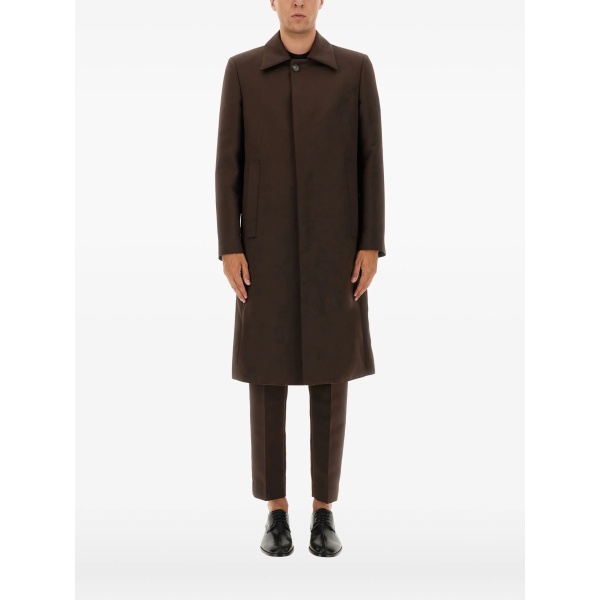 pocket single-breasted coat