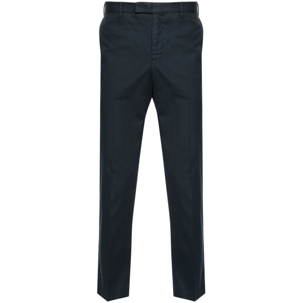 pressed-crease slim-cut trousres