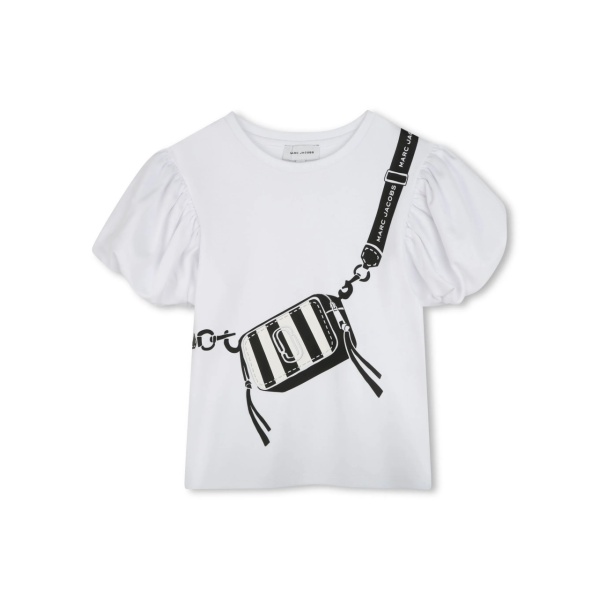 puff sleeves cotton t-shirt