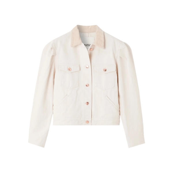 puffed-sleeve pocket jacket