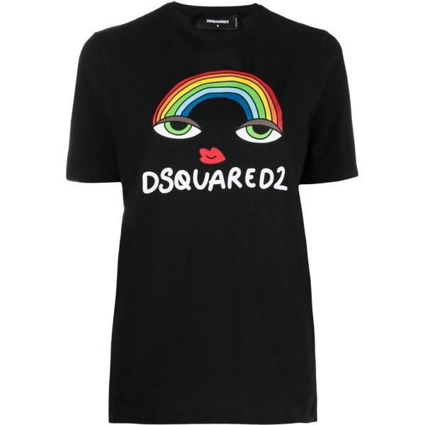rainbow logo cotton T-shirt