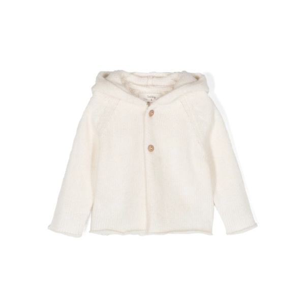raw-cut hooded jumper