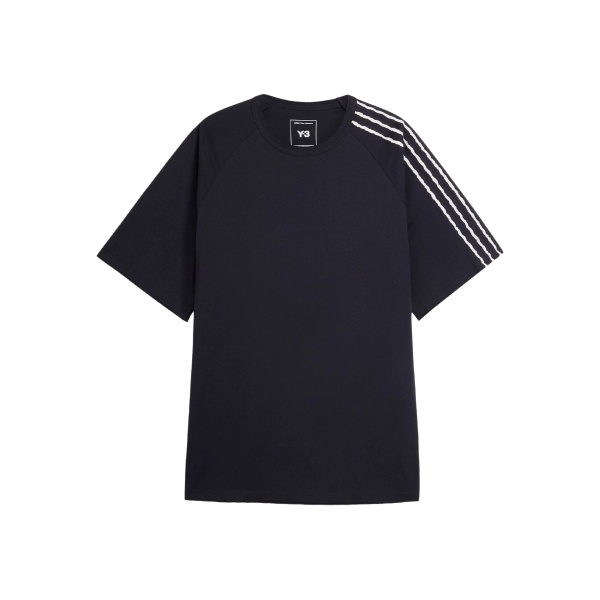 raw-edge 3-stripes T-shirt