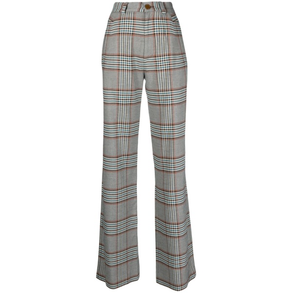 Ray tartan check-pattern trousers