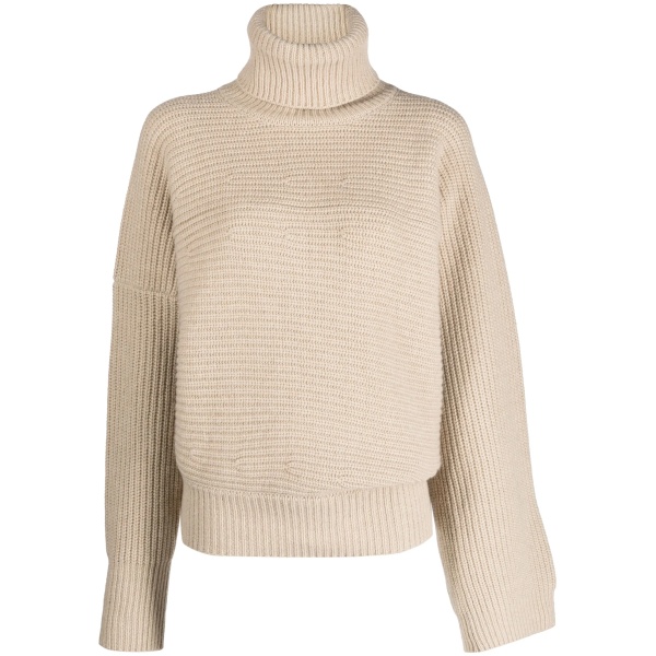regenerated-cashmere cape jumper