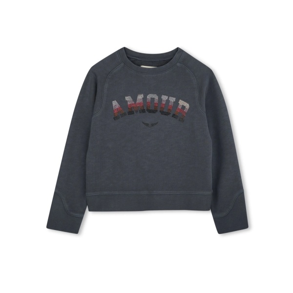rhinestone-embellished sweatshirt