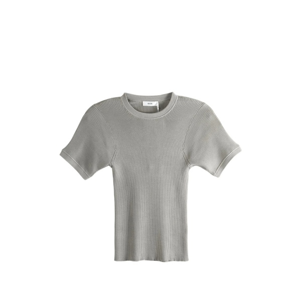 ribbed knit T-shirt