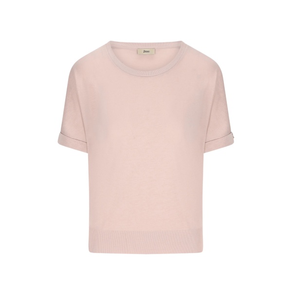 ribbed trim T-shirt