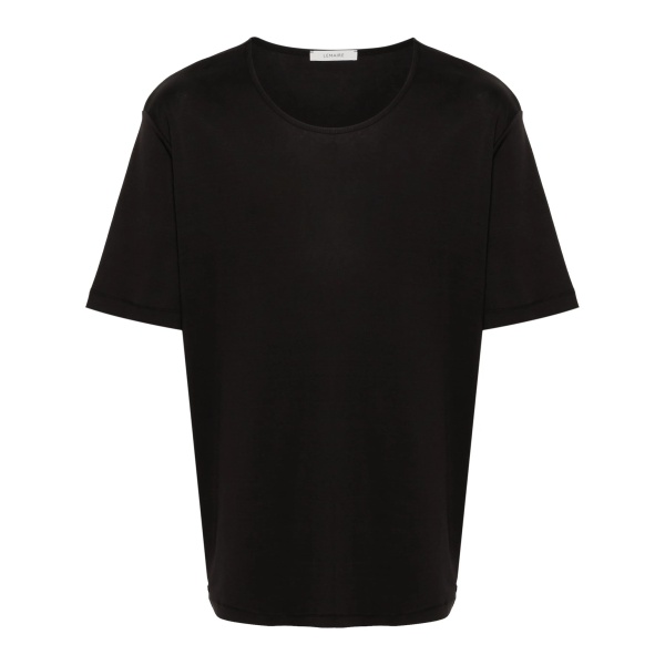 ribbed U-neck T-shirt
