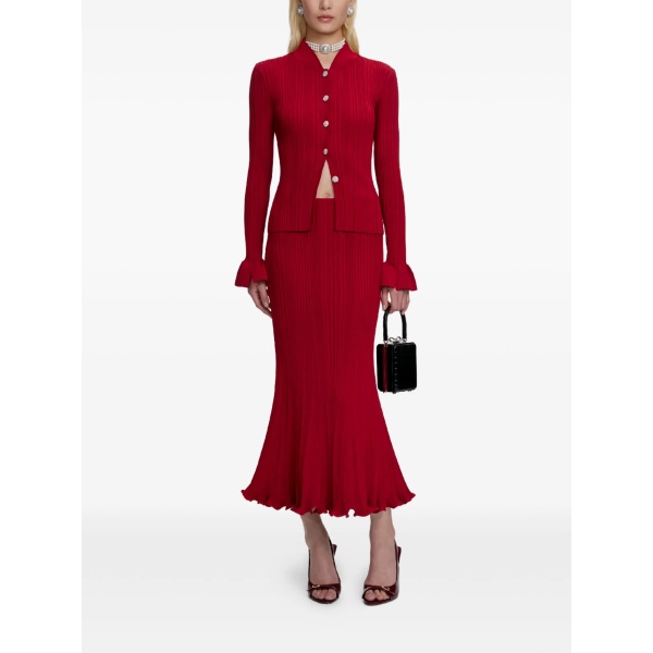 ruffled midi skirt