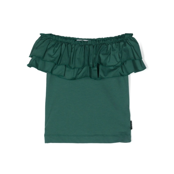 ruffled off-shoulder T-shirt