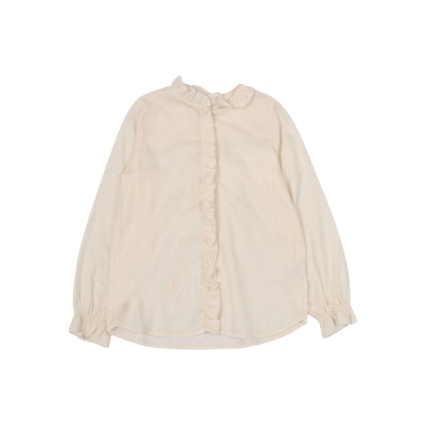 ruffled-trim shirt