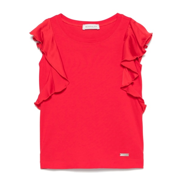 ruffled-trim tank top