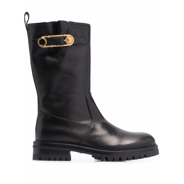 Safety Pin mid-calf boots