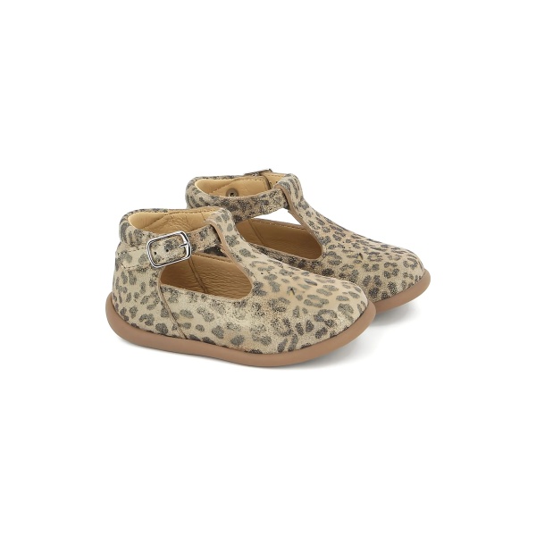 Salome buckle leopard sandals