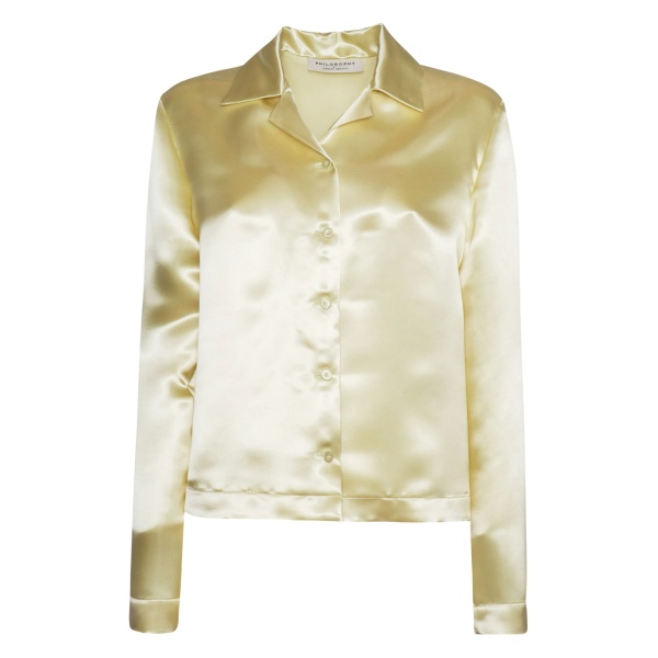 satin long-sleeve shirt