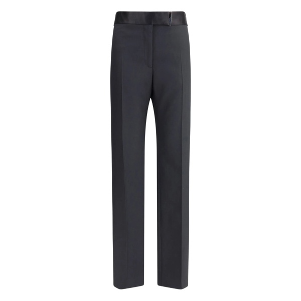 satin-waistband trousers