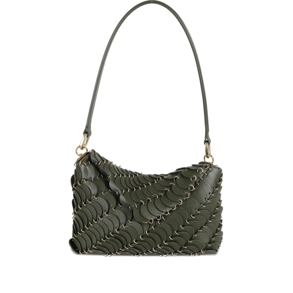 scale-detail shoulder bag