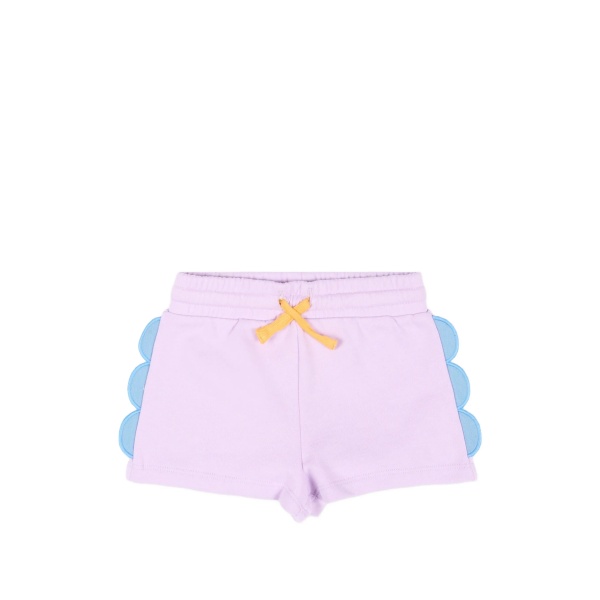 scalloped track shorts
